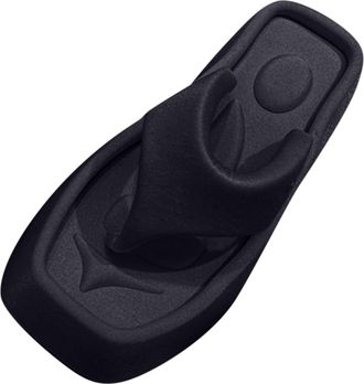 Generic Womens Fuzzy Slippers Size 8 Fashion Spring Summer Women Slippers Non Slip Thick Sole Mid Heel Flip Flops Soft Comfortable Solid Color Comfortable Spa