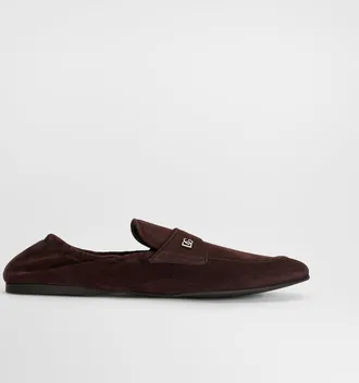 Dolce & Gabbana Calfskin Slippers - Man Driver Shoes And Loafers Brown 41.5