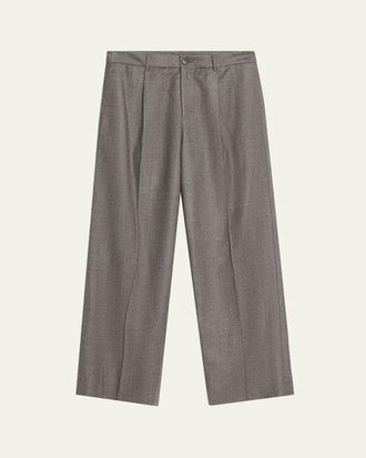 Frame Denim Mens Wide-Leg Flannel Trousers