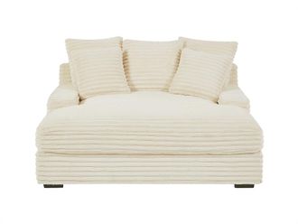 VENTE-UNIQUE.COM Div&aacute;n fijo terciopelo beige