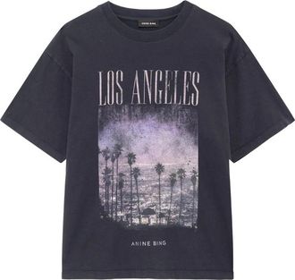 Anine Bing Cade Tee Los Angeles - Washed Black