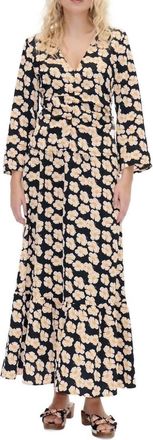 Baum Und Pferdgarten Milis V-Neck Blouse In Orange Hawaii Flower