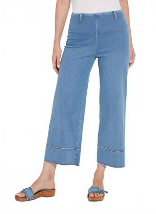 Lyss&eacute; Margo Crop Denim Jeans In Bleached Blue