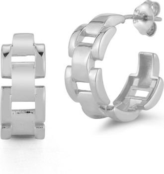 Glaze Jewelry Sterling Silver Bold Link Hoops