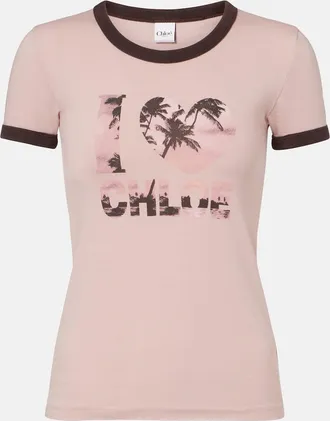 Chlo&eacute; Chlo&eacute; Printed cotton T-shirt