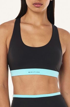 P.E Nation Lumify Strappy Sports Bra in Smokestone at Nordstrom, Size X-Large