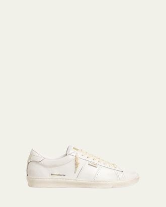 Golden Goose Matchstar Leather Low-Top Sneakers