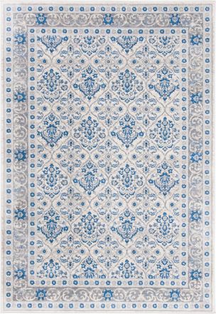 Safavieh Alfombra transicional de polipropileno blanco/azul, 122 x 183 cm