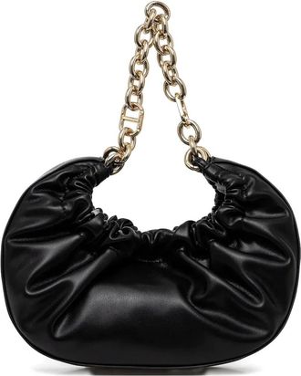 Twin-Set Gesmockte shopper met kettingbandje - Zwart