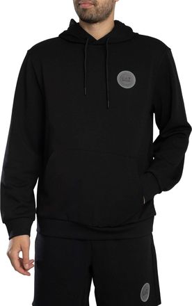 Emporio Armani Pullover Hoodie Met Logopatch, Zwart