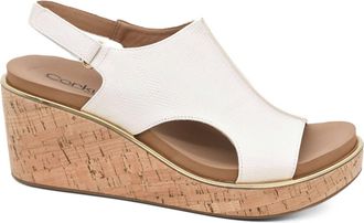 Corkys Footwear Womens Carley Wedge In Ivory Lizard