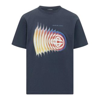 Casablanca T-Shirts, male, Blue, Size: S Shockwave T-Shirt