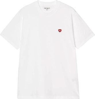 Carhartt Work in Progress S/S Pocket Heart T-Shirt - Heren - T-shirts - Wit - XS - Katoen - Tops