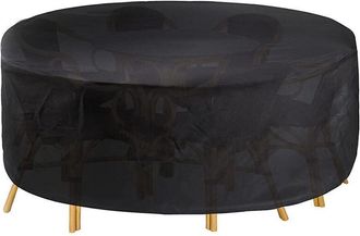 OEM Housse Table Ronde - Tissu Oxford 210d - Protection Uv Coupe-vent - 200x94 Cm - 1 Pi&egrave;ce