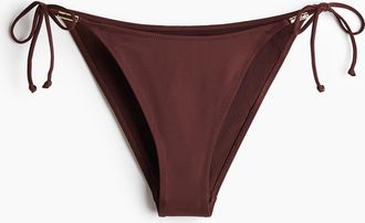 H&M Cheeky Tie-Tanga-Bikinihose - Brown