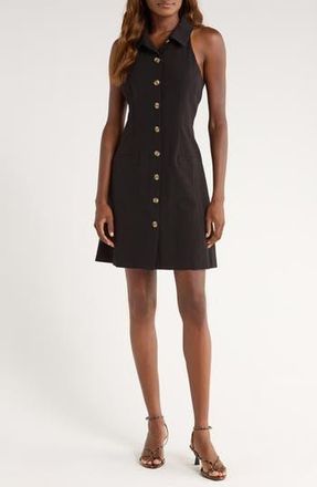 Halogen Cutaway Sleeve Shirtdress in Rich Black at Nordstrom Rack, Size Large