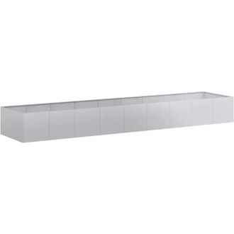 vidaXL Jardinera De Acero Galvanizado 360x80x40 Cm Vidaxl