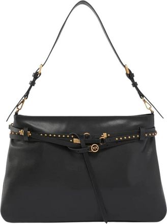 Pinko Belt Bag Big - Dames - Schoudertassen - Zwart - ONE Size - Katoen - Tassen