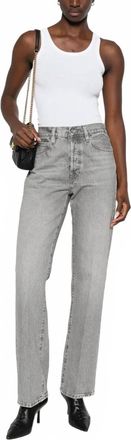 Frame Denim Vertical Straight Leg Jeans In Phantom