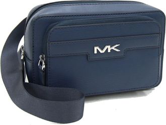 Michael Kors Navy Leather Fanny Pack Sling Bag (Pre-Owned)