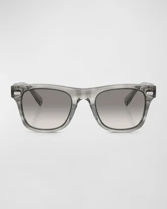 Brunello Cucinelli Men & apos;s bc4002s Acetate Square Sunglasses
