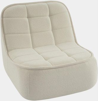 Sweeek Sweeek - Sill&oacute;n En Borreguito, 1 Plaza, Boni, Blanco Roto, 93x104x85 Cm