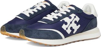 Tory Burch Destiny Trainer Womens Shoes Retro Navy/ Retro Navy/ Purity : 9.5 M, Suede