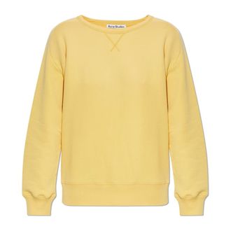 Acne Studios Sweatshirts, female, Yellow, Size: XS Washed Logo Sweatshirt