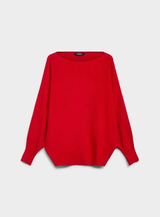 Contemporaine Womens Loose boat-neck sweater Exclusive collection from Italy