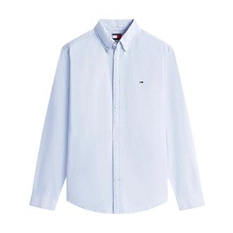 Tommy Hilfiger Casual Shirts, male, Blue, Size: XL Oxford Shirt with Embroidered Logo