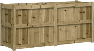 vidaXL Jardinera De Madera De Pino Impregnada 150x50x70 Cm Vidaxl