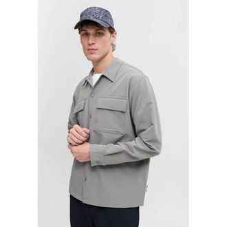 Jack & Jones CORE relaxed casual overhemd grijs