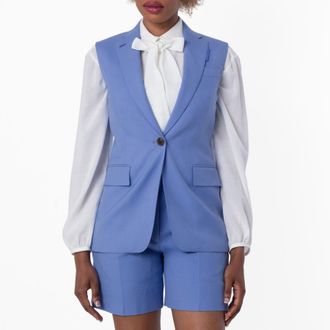 Burberry Sleeveless Tailored Jacket, Brand Size 4 (US Size 2)