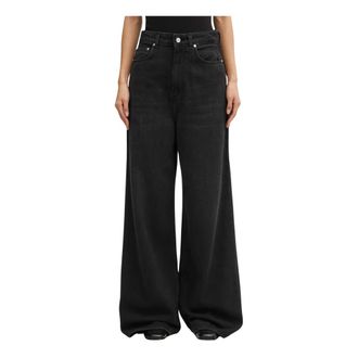 Ganni Jeans Baggy de Denim R&iacute;gido Suave - Jeans - Mujer - Negro - W29
