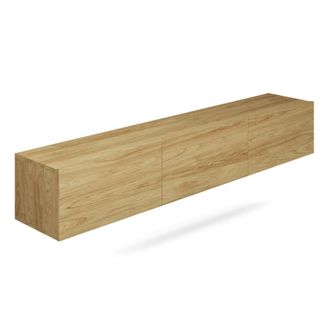 Petits Meubles Mueble TV de pared 3 puertas 180 cm estratificado marr&oacute;n