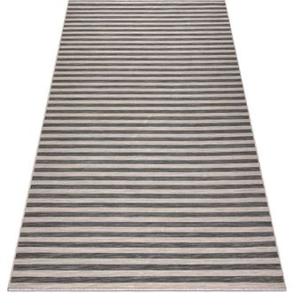 RugsX Rugsx - Alfombra Reversible De Cuerda Sisal Double 29204095 Rayas L&iacute;neas Beige/negro Beige 200x275 Cm
