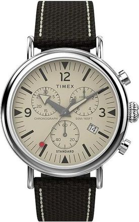 Timex Accessoires, Heren, Zwart, ONE Size, Leer, Standard Chronograph