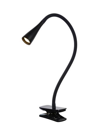 Lucide L&aacute;mpara de pinza de sint&eacute;tico con 1 led integrado, negro