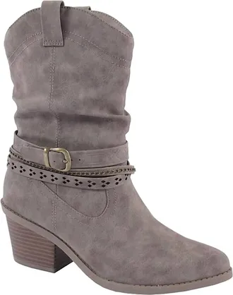 Jellypop Womens Simpson Heeled Boots In Stone Distress