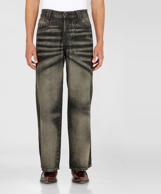 Diesel Relaxed Jeans High Waist 1982 D-Hakou, Black/Dark grey, Button fly