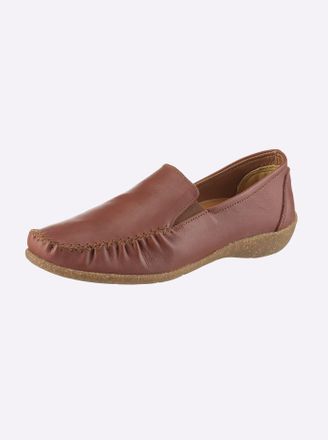 Loretta Slipper LORETTA, Damen, Gr. 36, rotbraun, Glattleder, Schuhe Slipper