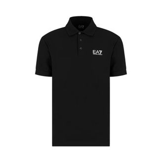 Emporio Armani EA7 T-shirts en Polos Zwart - Heren - Polos - Zwart - XL - Katoen - Tops