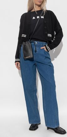 Marni T-shirt With Logo, Womens, Black