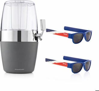 InnovaGoods Pack Distribuidor De Bebidas Y Vasos - Innovagoods - Freer - 4 L - Refrigerador 2 Bandejas - Grifo Antigoteo