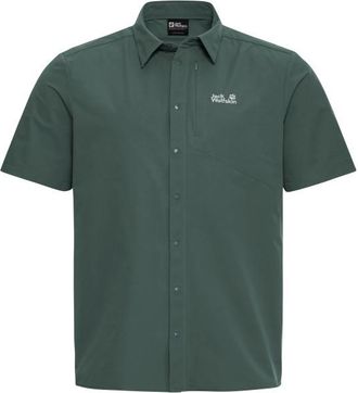 Jack Wolfskin Prelight Suncool Shirt Hemd f&uuml;r Herren | blau/gr&uuml;n