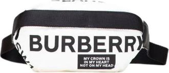 Burberry Pre-owned Belt Bags, female, White, Size: ONE SIZE Pre-owned Nylon crossbody-bags