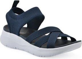 White Mountain Charry Knit Sandal in Navy Fabric at Nordstrom Rack, Size 11