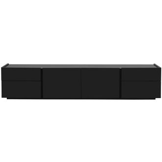 Miliboo Mobile TV design nero lucido con vani L199.8 cm ISAURE