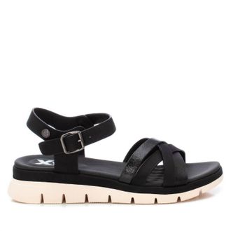 Xti Womens Faux Leather Sandals In Black