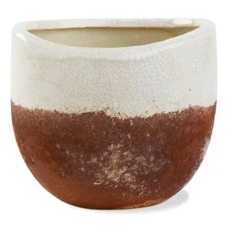 Tag Ibiza Medium Terracotta Planter Pot Stylish Garden Decor in Orange at Nordstrom